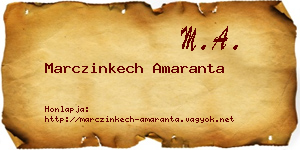 Marczinkech Amaranta névjegykártya